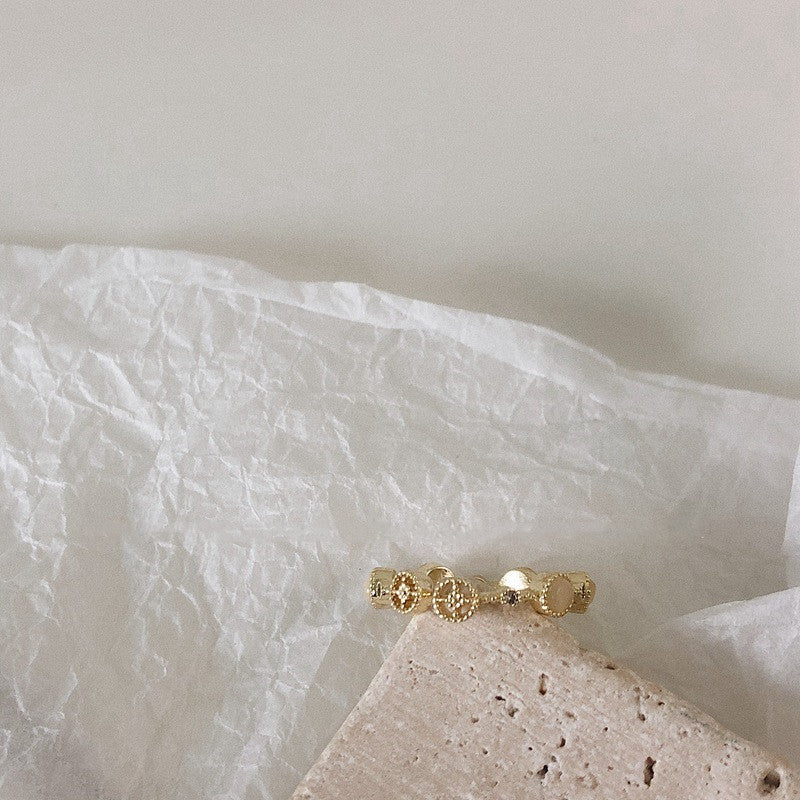 Pearl Index Finger Ring Adjustable Open Alloy Jewelry