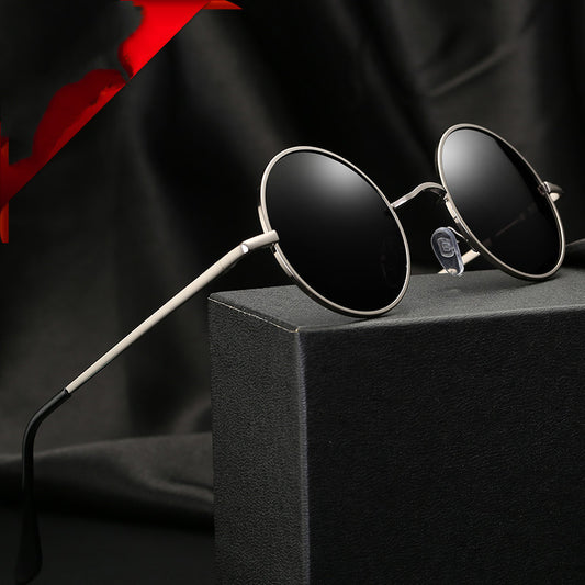 Polarized Round Sunglasses for Men and Women with Mirrored Resin Lenses Avant Garde Sun Driving and Outdoor Use