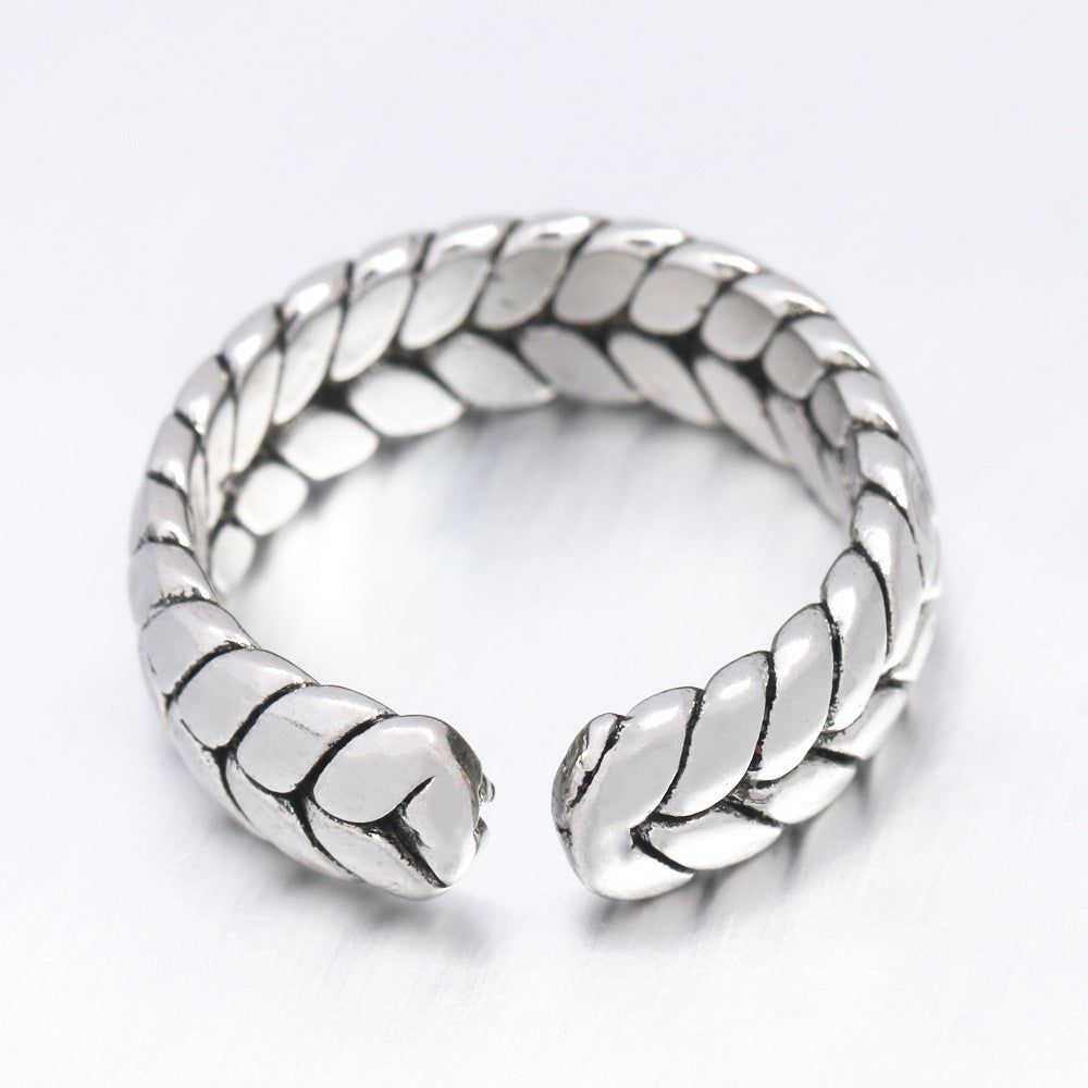 Geometric Alloy Ring Adjustable Unisex Minimalist Fashion