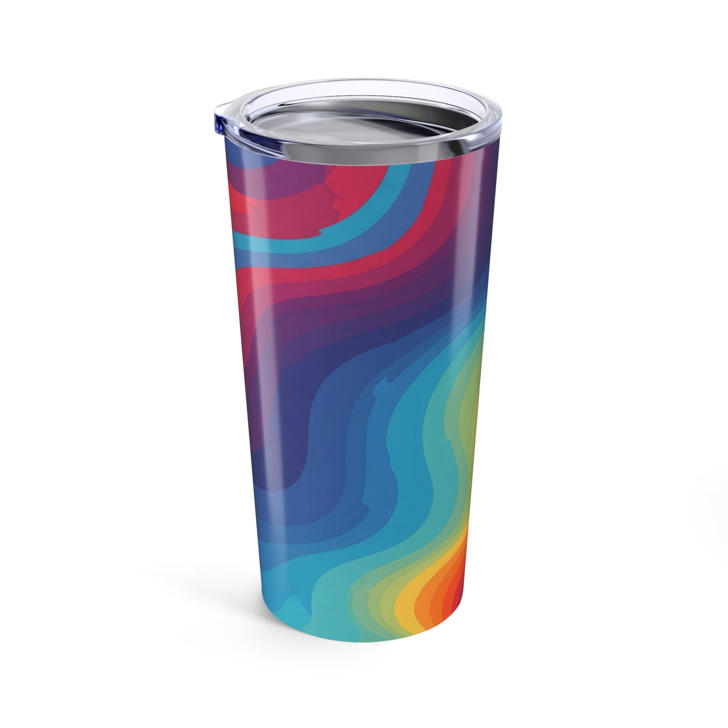 20 Oz Stainless Steel Tumbler With Printed Design And Double Wall Insulation Secure Lid For Hot Or Cold Beverages