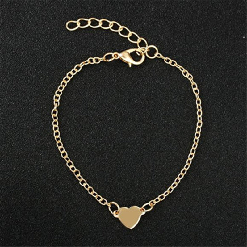 Womens Heart Bracelet Golden Alloy Love A Jewelry Anniversary Wedding Festival Birthday Gifts European Fashion