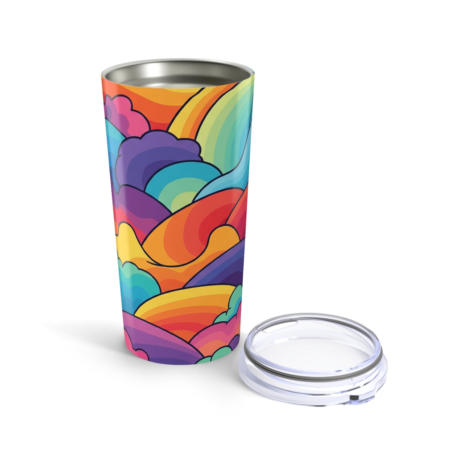 20oz Stainless Steel Printed Tumbler With Double Wall Vacuum Insulation Spill Resistant For Hot And Cold Drinks