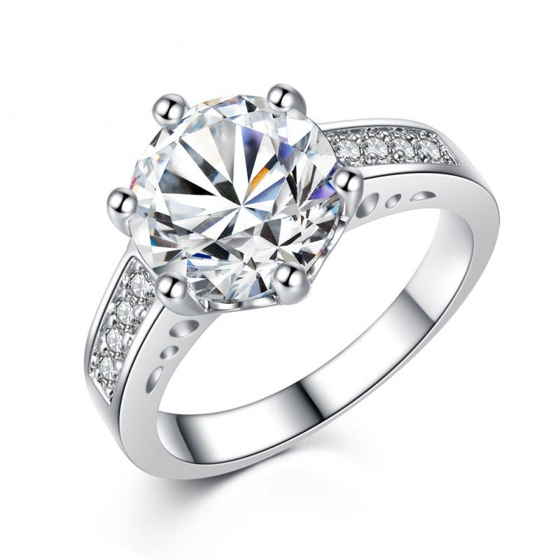 Fashion creative zircon gemstone ring ring