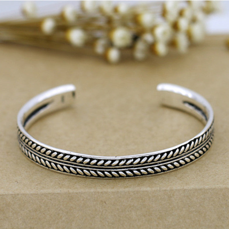 Copper Bracelet Handmade Vintage Geometric Design Electroplated Cuffs Bangle Individually Packed Wedding Gifts