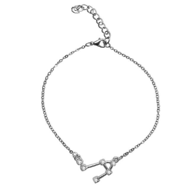 Crystal Constellation Bracelet For Women And Girls Adjustable Length Extender Chain Alloy Charm Everyday Style