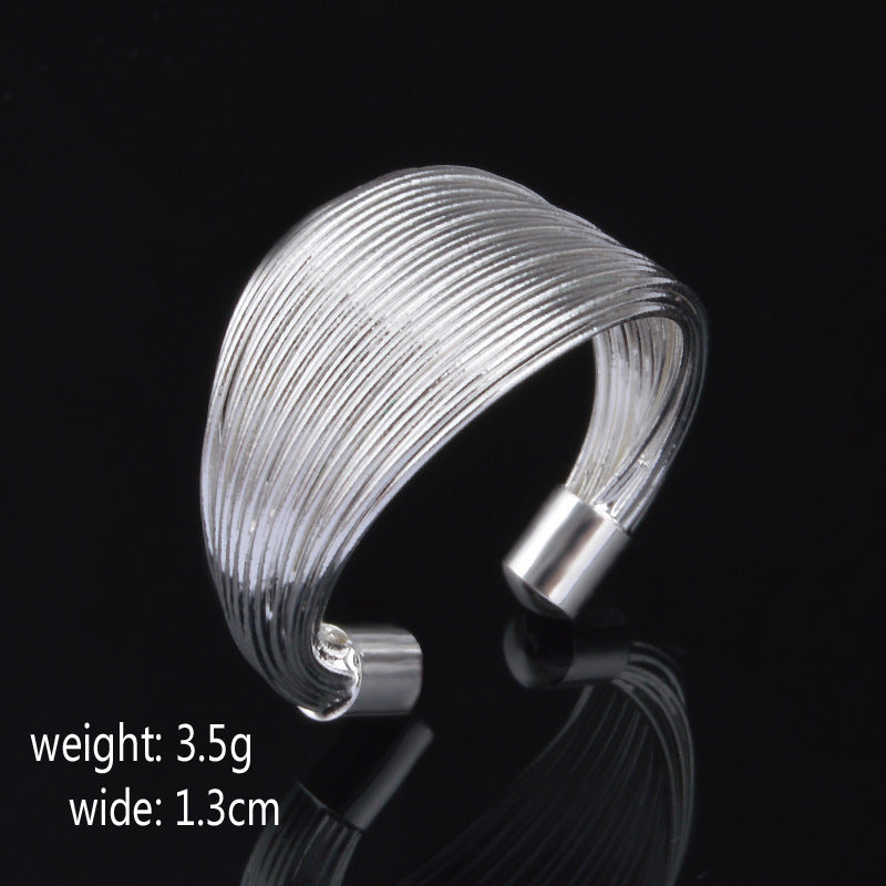 Womens Copper Electroplated Ring Adjustable Opening Ring