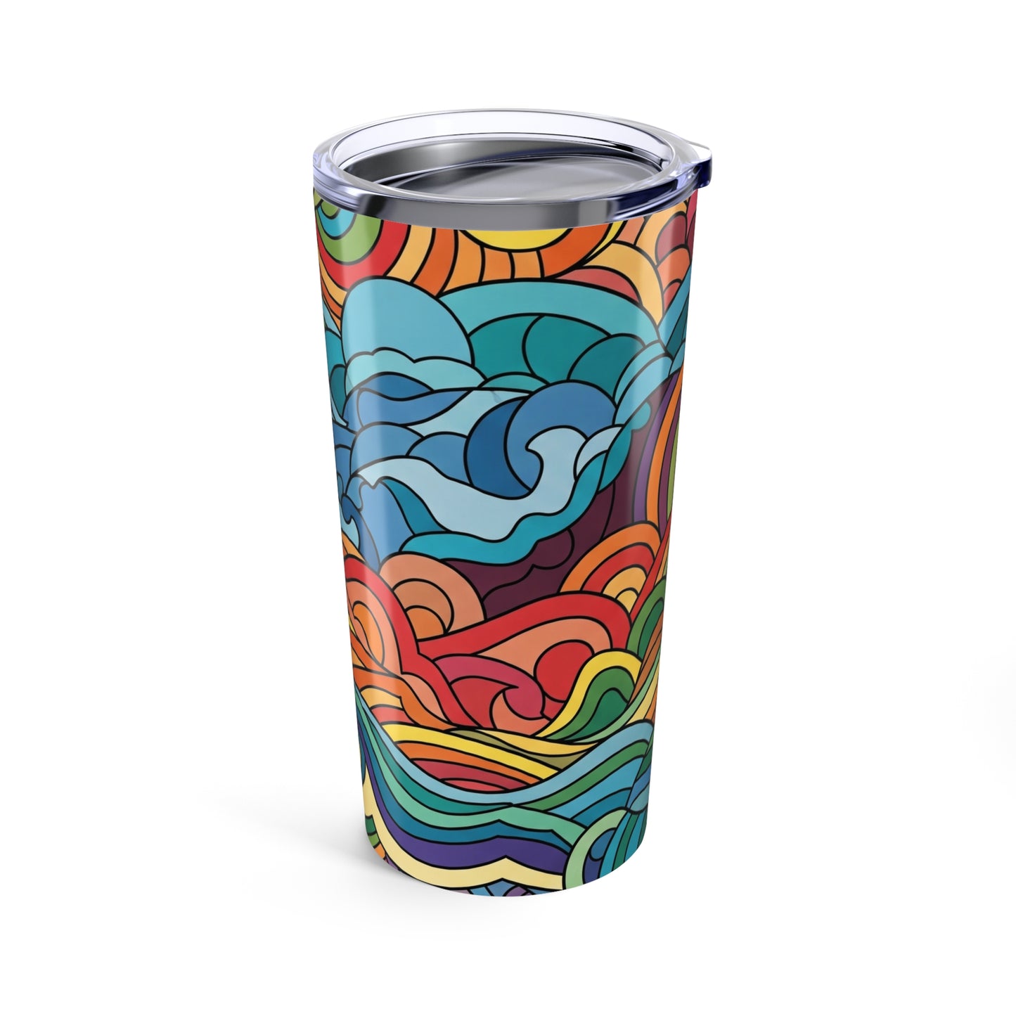 20oz Stainless Steel Tumbler With Double Wall Vacuum Insulation Spill Resistant Durable For Hot Or Cold Drinks