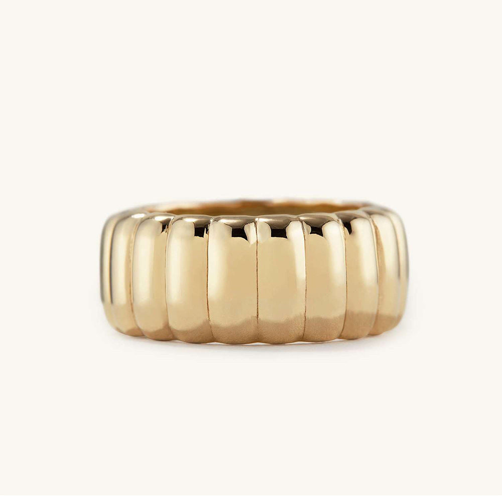 Unisex Horn Thread Ring Electroplated Durable Alloy Jewelry For Everyday Wear Modern Accessory Everyday Styles
