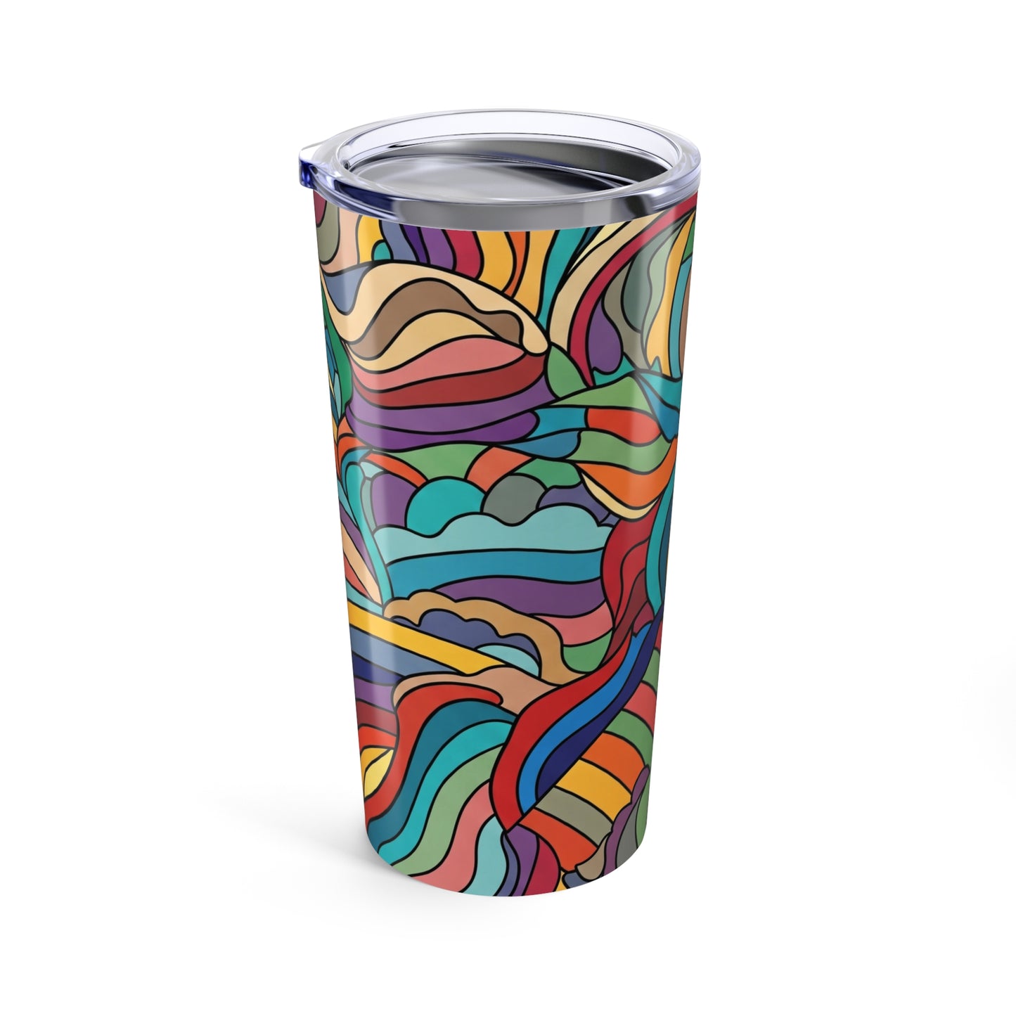 20oz Stainless Steel Tumbler With Double Wall Vacuum Insulation Thermal Printed Travel Mug For Hot Or Cold Drinks
