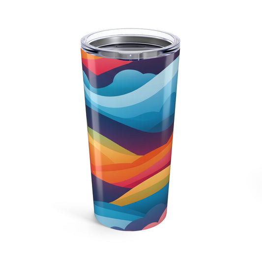 20 Oz Stainless Steel Tumbler With Double Wall Vacuum Insulation And Lid Printed Design Drinkware Keeps Hot Or Cold