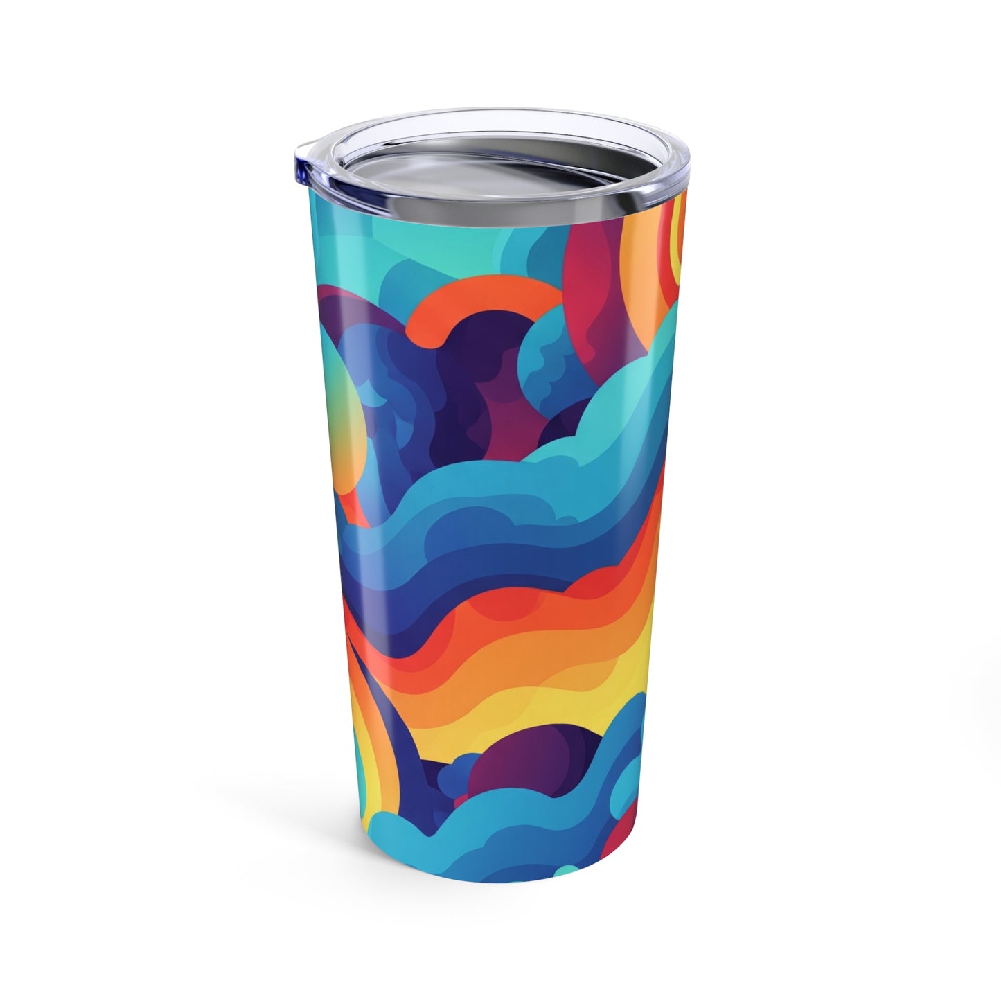 Double Wall Vacuum Insulated 20oz Stainless Steel Printed Tumbler For Hot And Cold Drinks Spill Resistant Travel