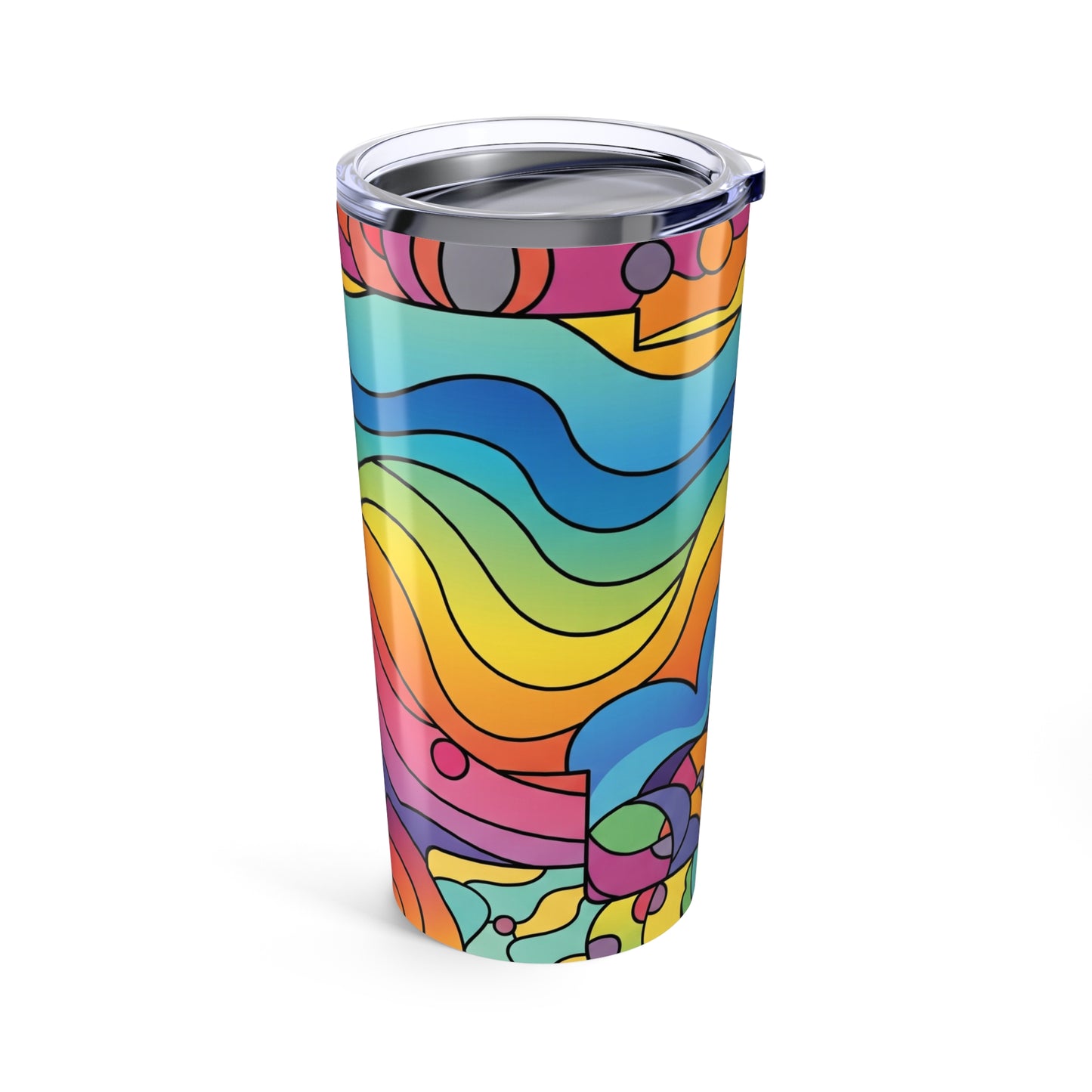 20oz Stainless Steel Tumbler With Double Wall Vacuum Insulation Spill Resistant Travel Mug Printed Dishwasher Safe