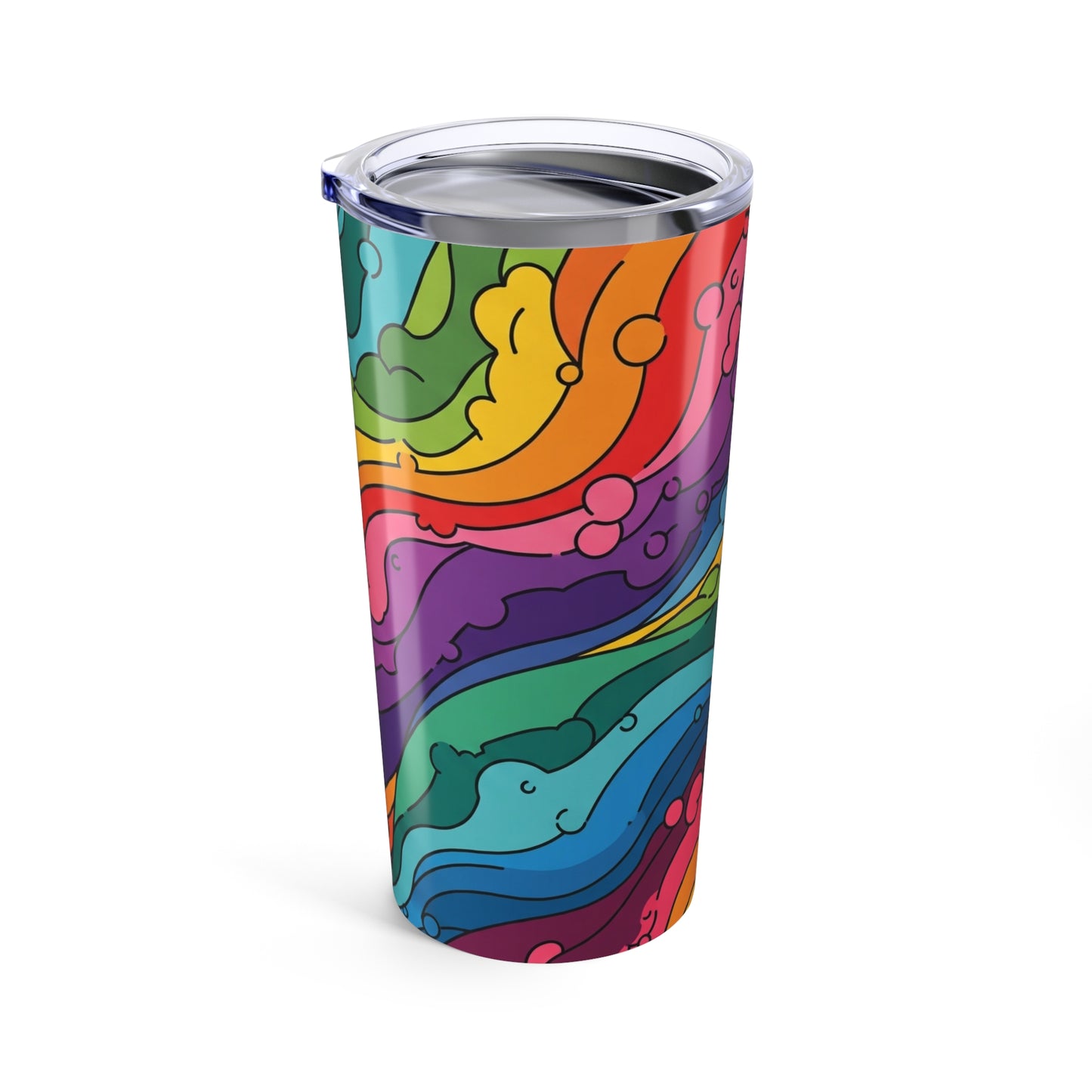 20oz Double Wall Vacuum Insulated Travel Tumbler With Leak Proof Lid Durable Stainless Steel Printed Beverage