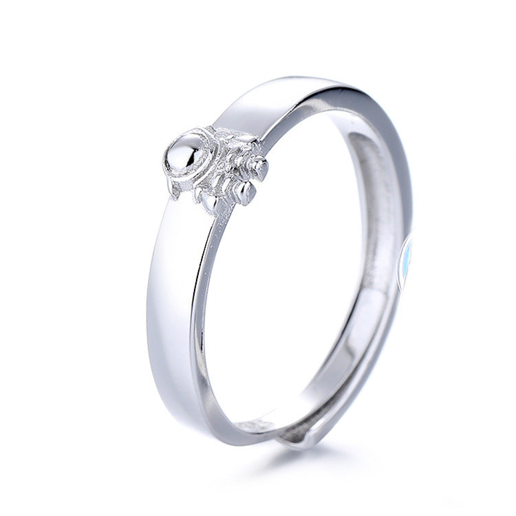 Adjustable Couple Rings For Women And Girls White Copper Rings With Gold Plated Gemstones For Matching Sets Gift Ready