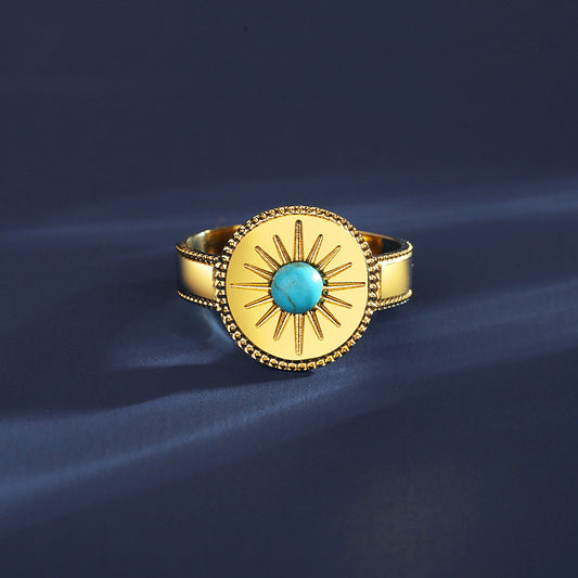 Fashion Ladies Retro Stainless Steel  Adjustable Ring