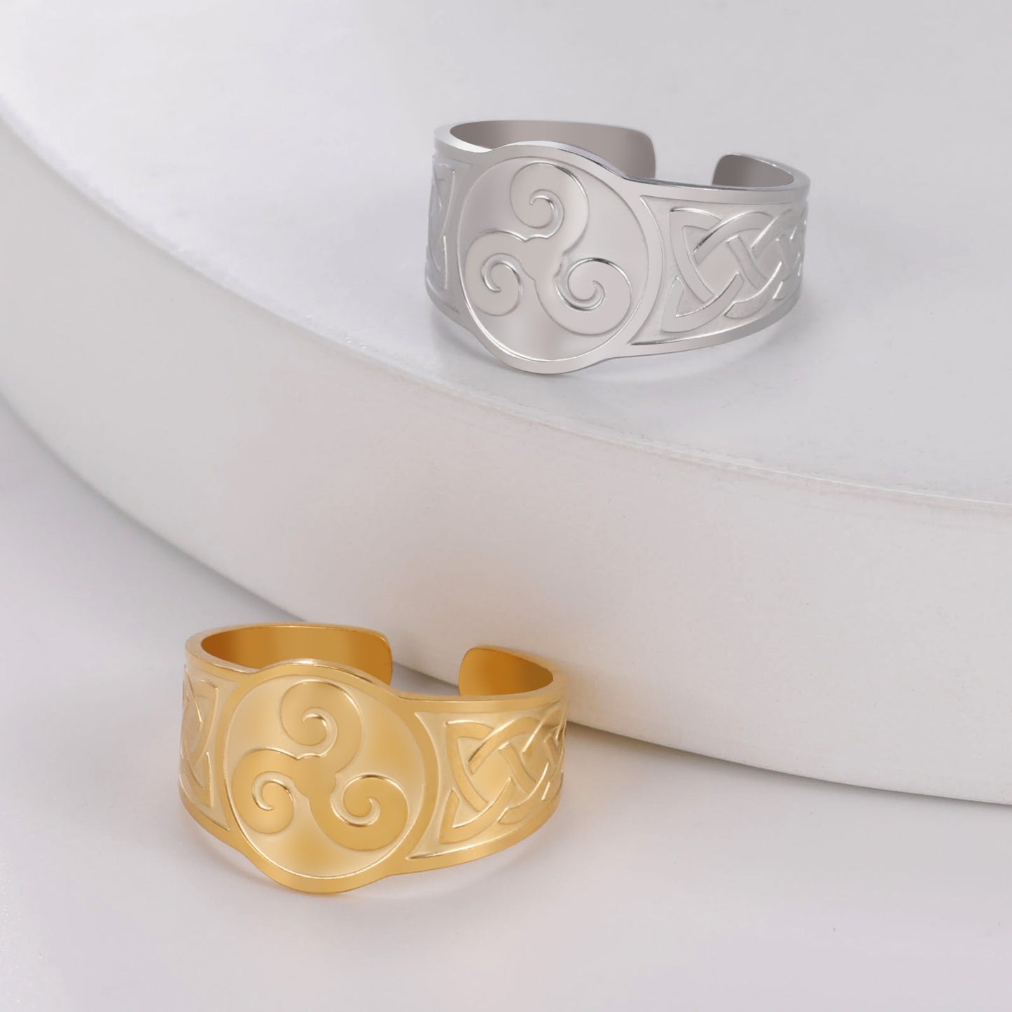 Stainless Steel Adjustable Ring For Men And Women Electroplated Steel Or Gold Finish Unisex Ring For Daily Use