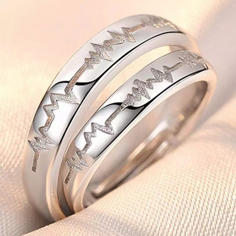 Couple Rings Electroplated Copper Crown Pattern Auspicious Design for Wedding or Engagement Ring Set for couple