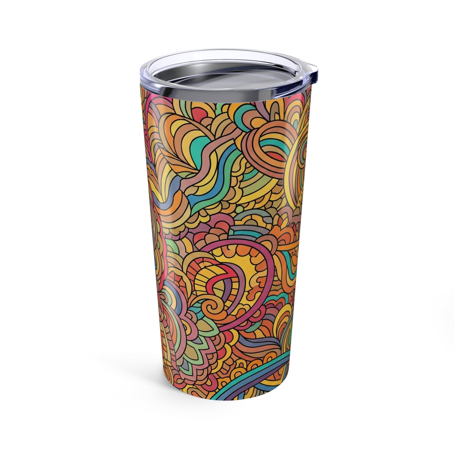 20oz Stainless Steel Tumbler With Design Double Wall Vacuum Insulated Spill Resistant Travel Mug For Hot And Cold