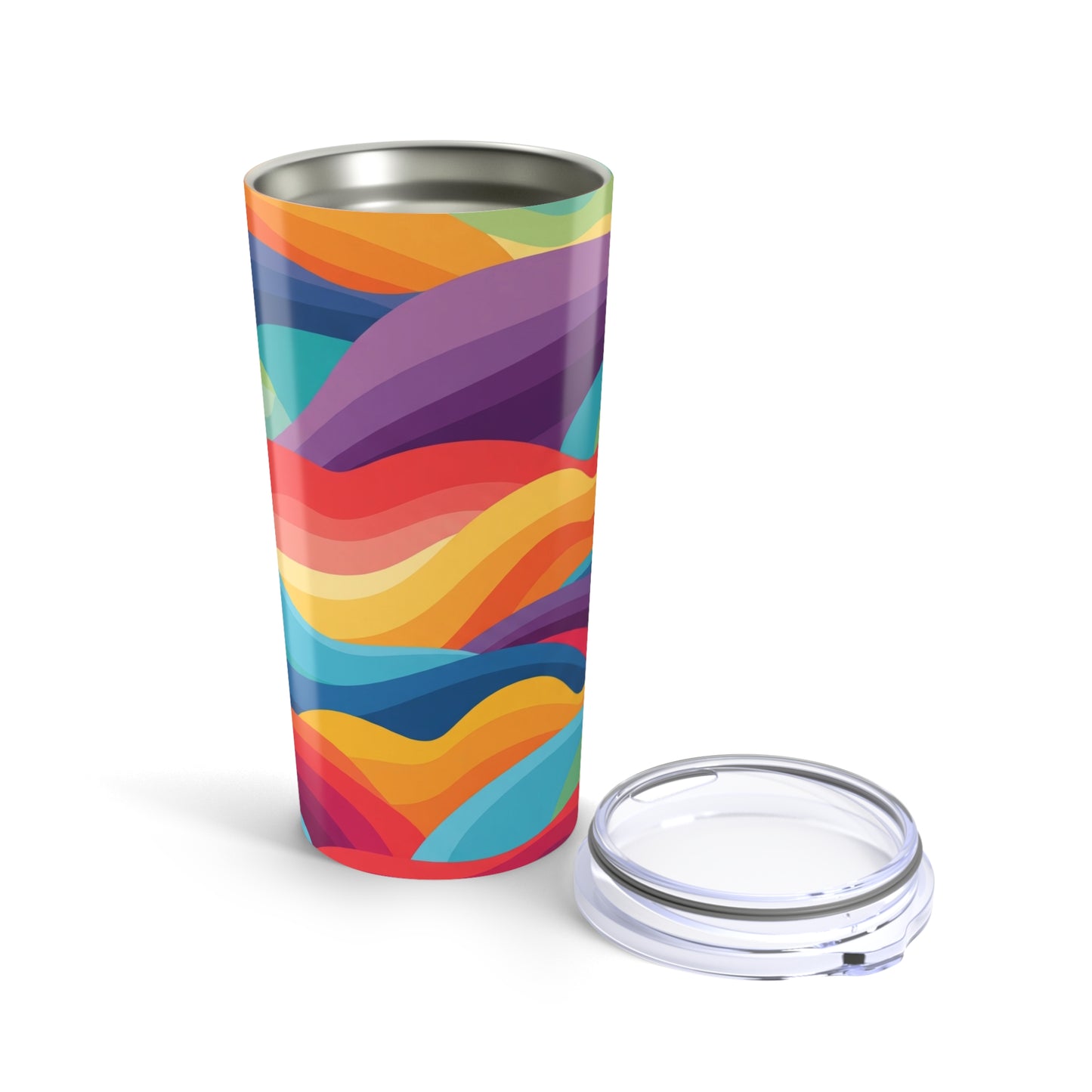 20oz Stainless Steel Printed Tumbler Double Wall Vacuum Insulation Spill Resistant Travel Mug For Hot And Cold