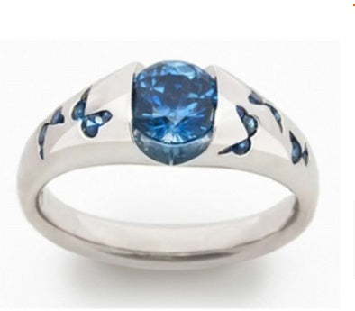 Butterfly Ring With Zircon Inlay Unisex Alloy Fashion Jewelry European American Style Versatile European Style