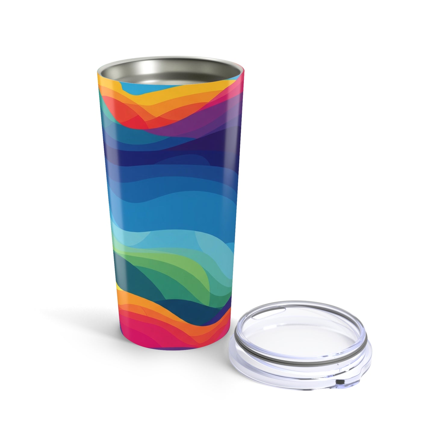 20oz Stainless Steel Tumbler Double Wall Vacuum Insulation Travel Mug Printed Design Spill Resistant Dishwasher
