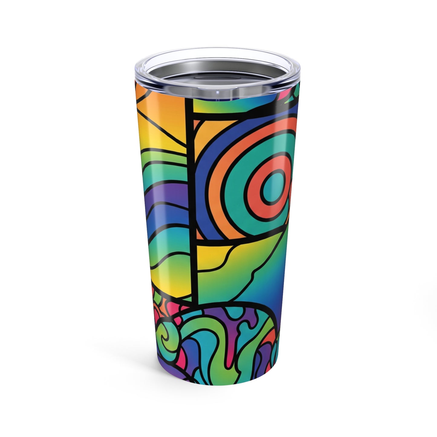 20Oz Stainless Steel Tumbler With Vibrant Printed Design Double Wall Vacuum Insulated Spill Resistant Travel BPA