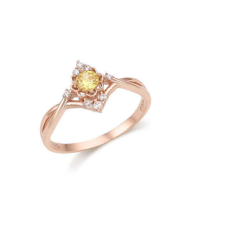 New European And American Fashion Womens Rings Cartoon Zircon Inlay Metal Adjustable 5.5mm Cinderella Mermaids