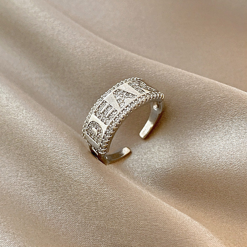 Girls Adjustable S925 Sterling Silver Ring Vintage Geometry Bow Stars Design Open Ring For Index Finger Ladies