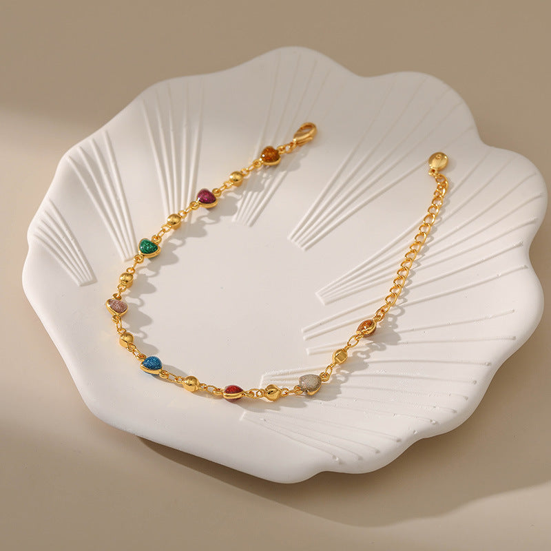 Geometric Copper Plated Real Gold Bracelet For Women Elegant Fashion Jewelry Simple Chic Timeless Elegant Gift