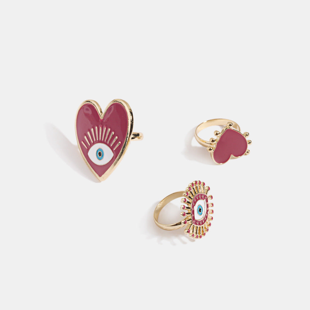 Devils Eye Ring For Women And Girls Alloy Injection Fashion Jewelry Bold Statement Ring Unique Design Eye Sparkle Finish