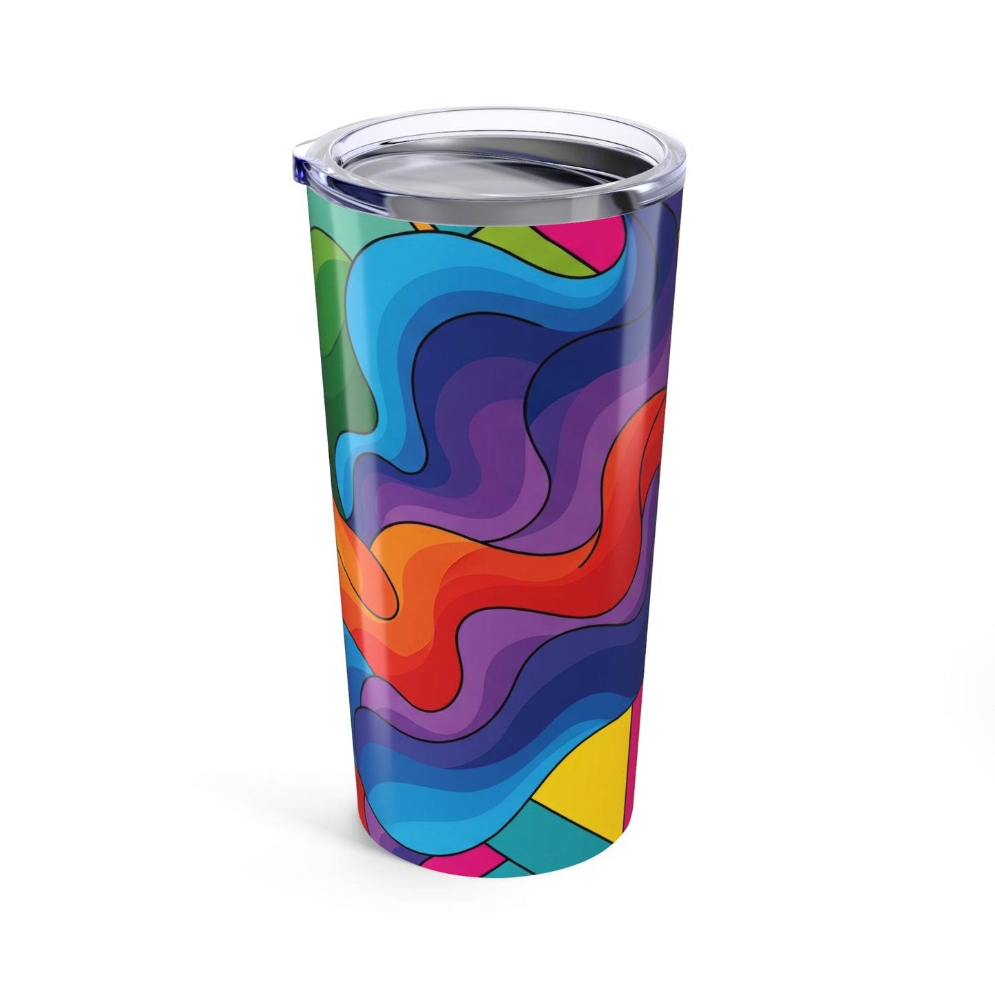 20 Oz Stainless Steel Tumbler Printed With Double Wall Insulation Spill Resistant Lid For Hot Or Cold Beverages