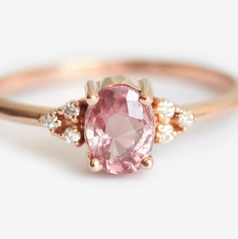 Geometric Alloy Ring With Artificial Gemstone And Diamond Inlay For Women Fashion Jewelry Size 6 7 8 9 10 Ring