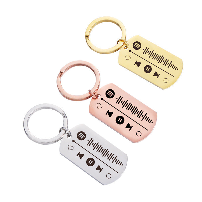 Stainless Steel Keychain Mirror Polished Surface Durable Metal Key Ring Strong Key Holder 25mm Steel Rose Gold Packaging