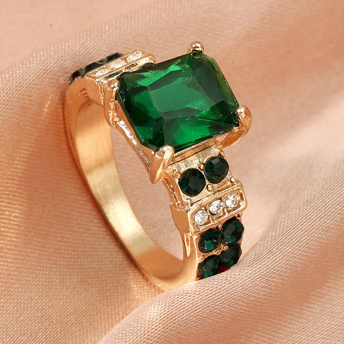 Personalized Solid Color Short Ring Copper Zircon Jewelry For Women X1 Must Have Fashionable Color Shown X Gem