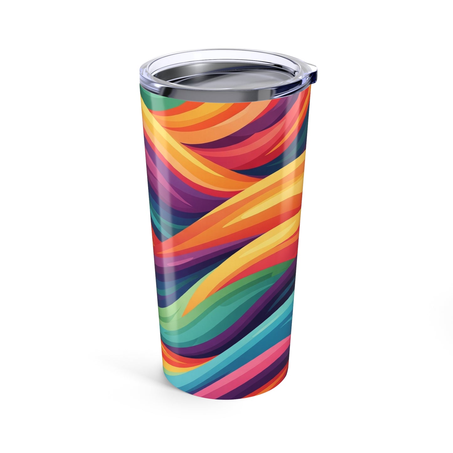20oz Stainless Steel Tumbler With Double Wall Vacuum Insulation Spill Resistant Travel Mug Featuring Printed Design