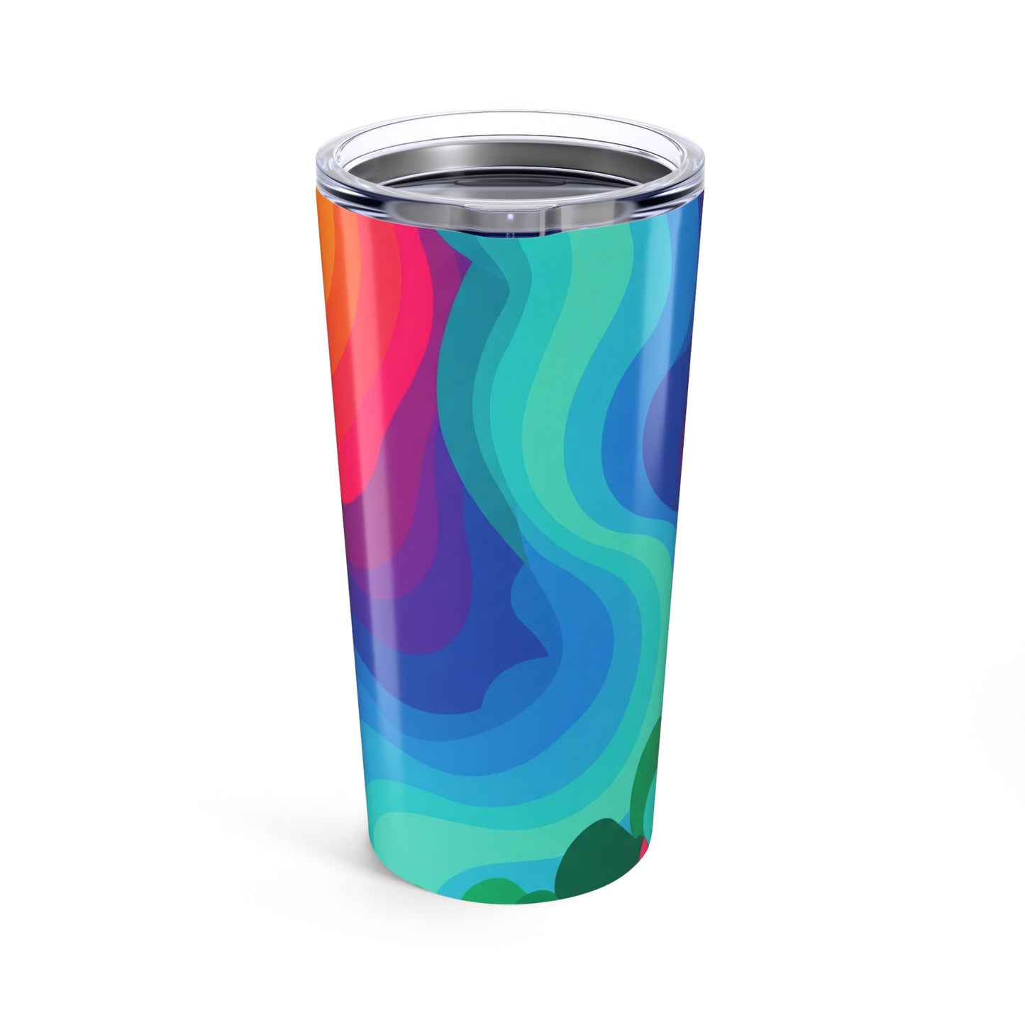 20oz Metal Printed Travel Tumbler With Lid Double Wall Insulated Stainless Steel Spill Resistant Coffee Cup All Day