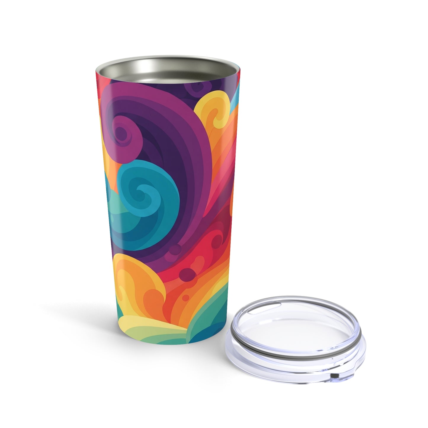 20oz Stainless Steel Insulated Tumbler With Double Wall Vacuum Design Leak Proof Lid And Printed Design Fits 20oz