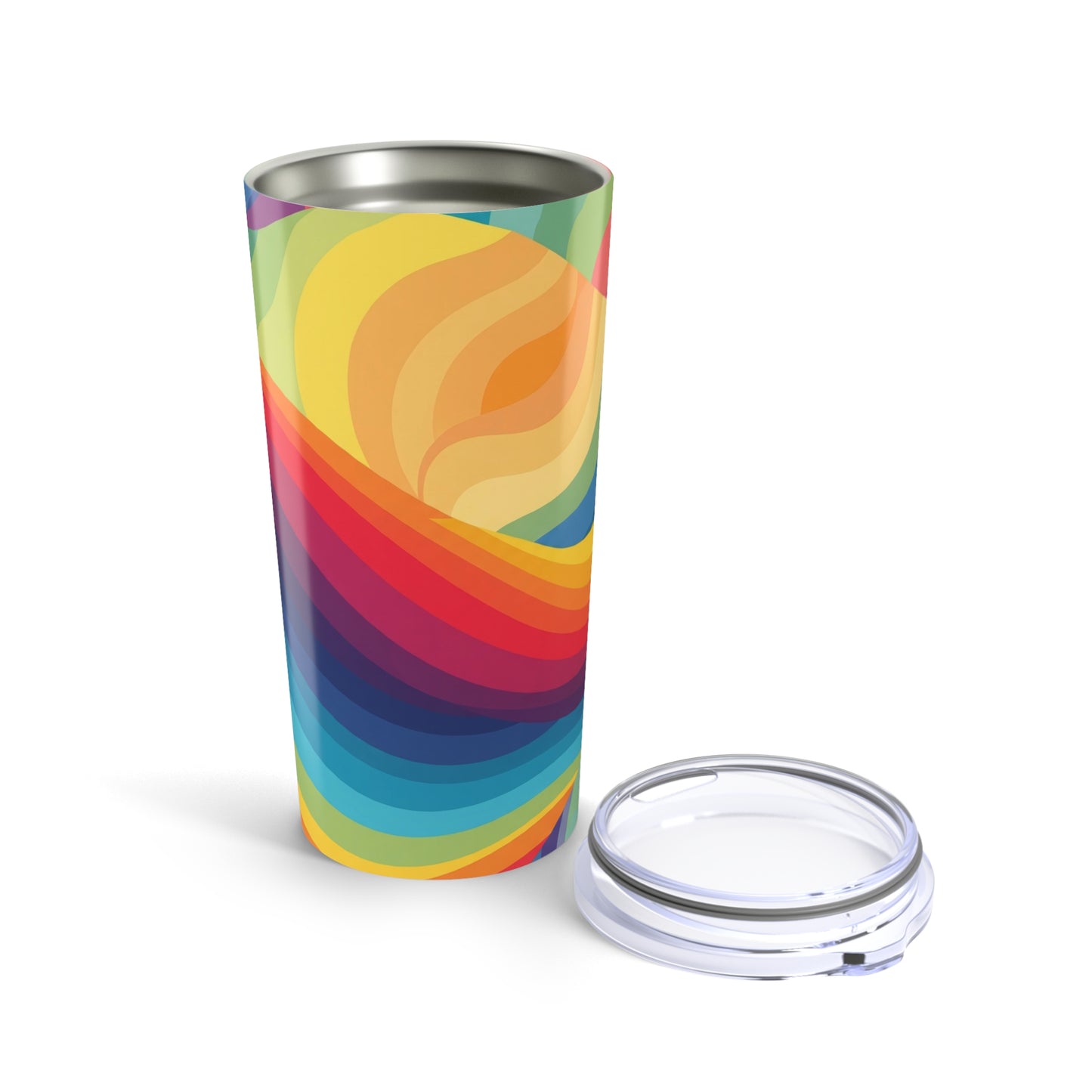 20 Oz Steel Insulated Tumbler With Lid Spill Resistant Travel Mug BPA Free Durable Printed For Hot Or Cold Drinks