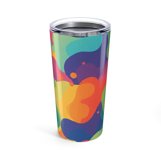 20oz Stainless Steel Tumbler With Printed Design Double Wall Vacuum Insulated Leak Proof Travel Cup Dishwasher Safe