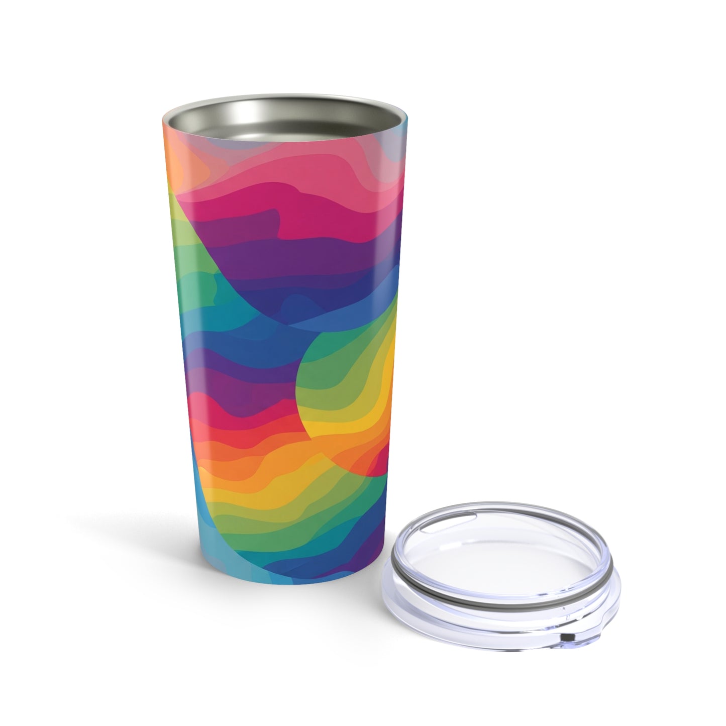 20oz Stainless Steel Tumbler Double Wall Vacuum Insulated Spill Resistant Travel Mug Printed Design For Hot Cold
