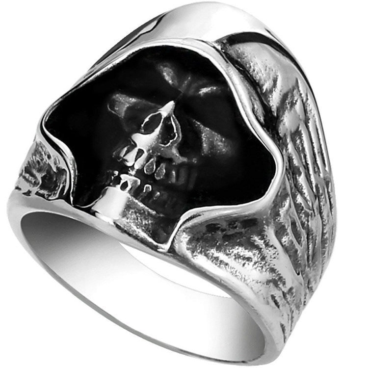 Mens Skull Ring Geometric Alloy Electroplated Jewelry Ring For Men Fashion Statement Gift Bold Accessory Wears Style