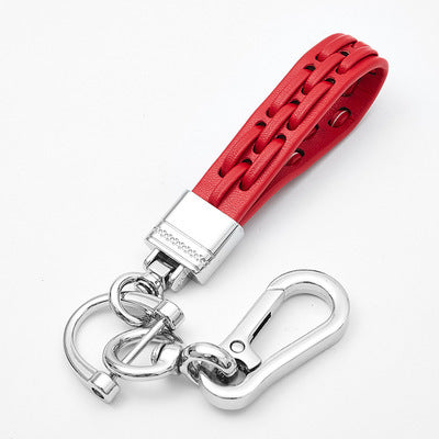 Keychain Car Accessory Gift Microfiber Leather Zinc Alloy Carabiner With Horseshoe Buckle And Screwdriver Kits