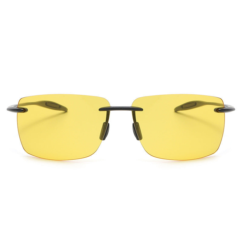 Mens Night Vision Driving Glasses Yellow UV400 Anti Glare