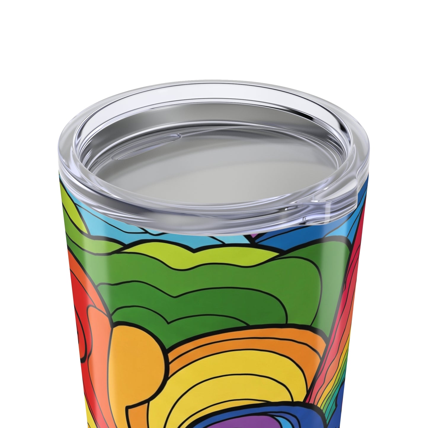 20oz Stainless Steel Printed Design Tumbler With Double Wall Vacuum Insulation Spill Resistant Travel Cup With Lid