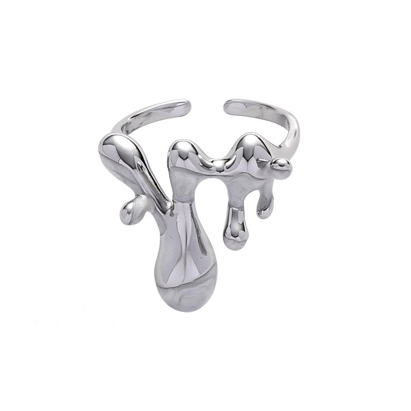 Womens Irregular Zircon Inlaid Copper Rings Fashion Jewelry Elegant Unique Design For Daily Wear And Occasions