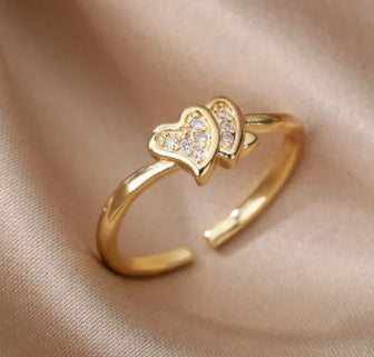 Geometric Copper Ring With Bee Design European American Fashion Statement Jewelry Fishbone Ring Golden Elegant