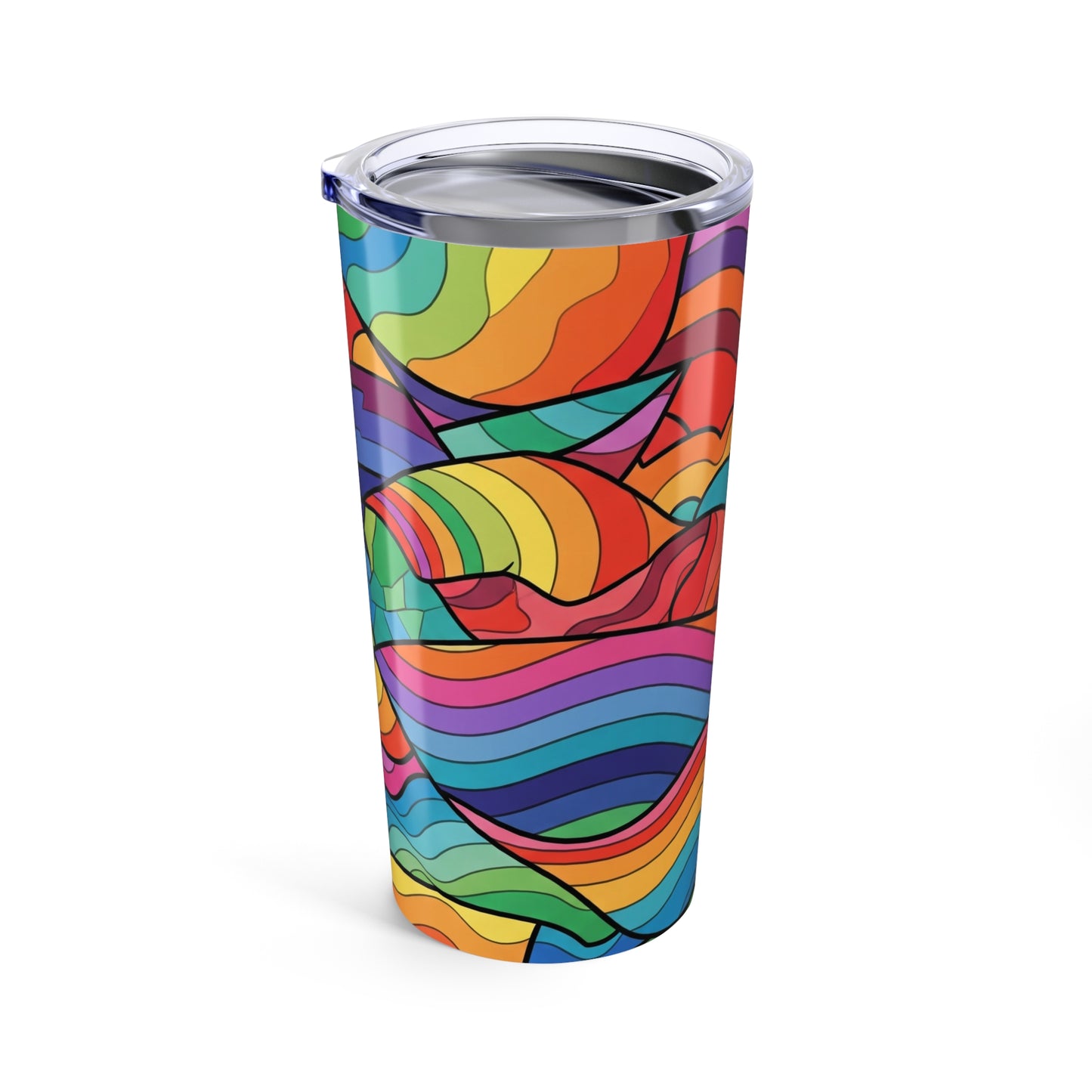 20oz Stainless Steel Travel Mug With Double Wall Vacuum Insulation Spill Resistant Printed Design Coffee Cup