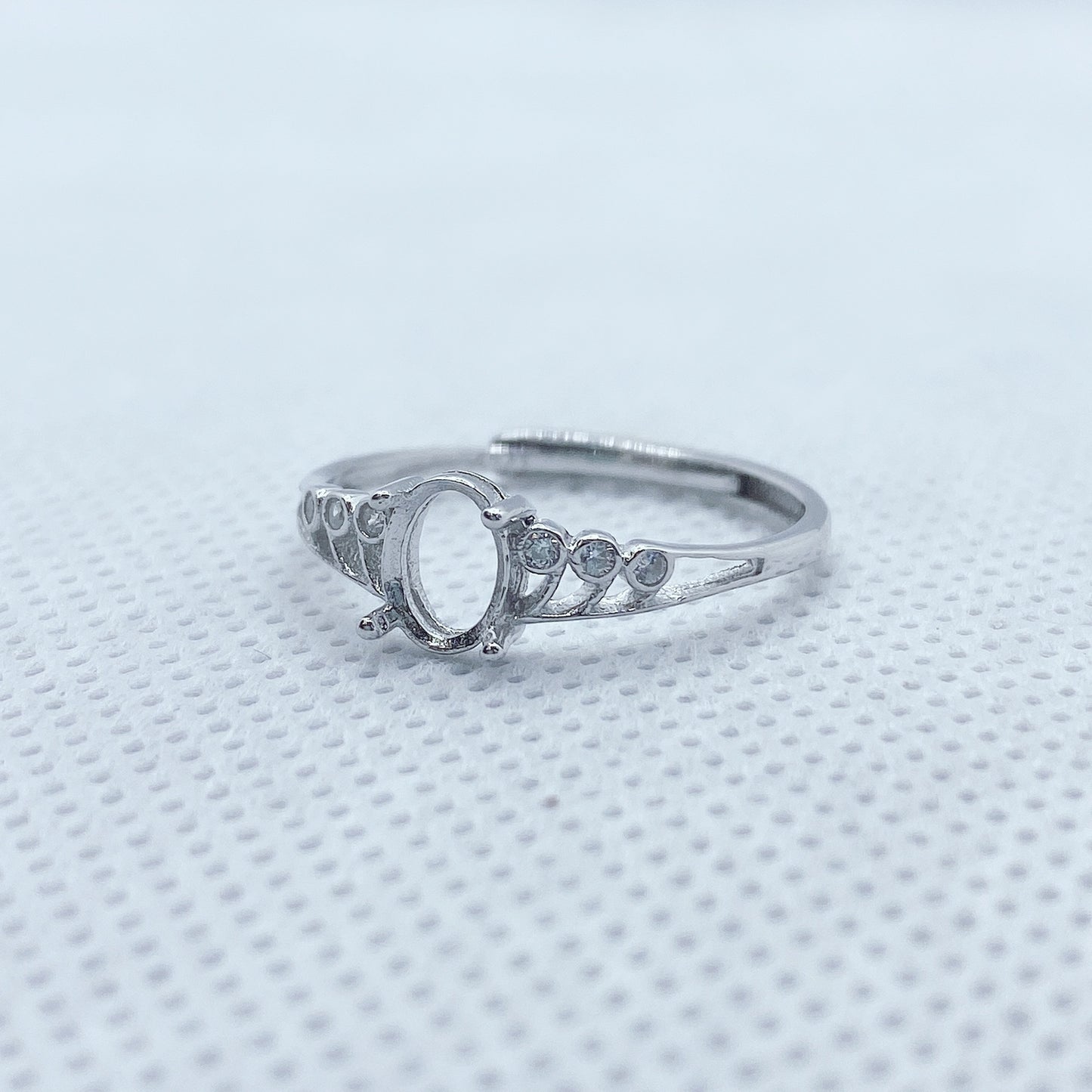 Sterling Silver Ring Holder 5x7mm Four Prong Empty Ring Base For Women Diy Jewelry Making Ring Setting For You