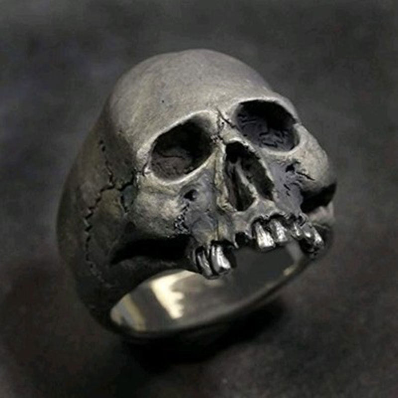 Mens Alloy Geometric Skull Ring European American Goth Punk Rock Jewelry Accessory Electroplated Scorpion Goth