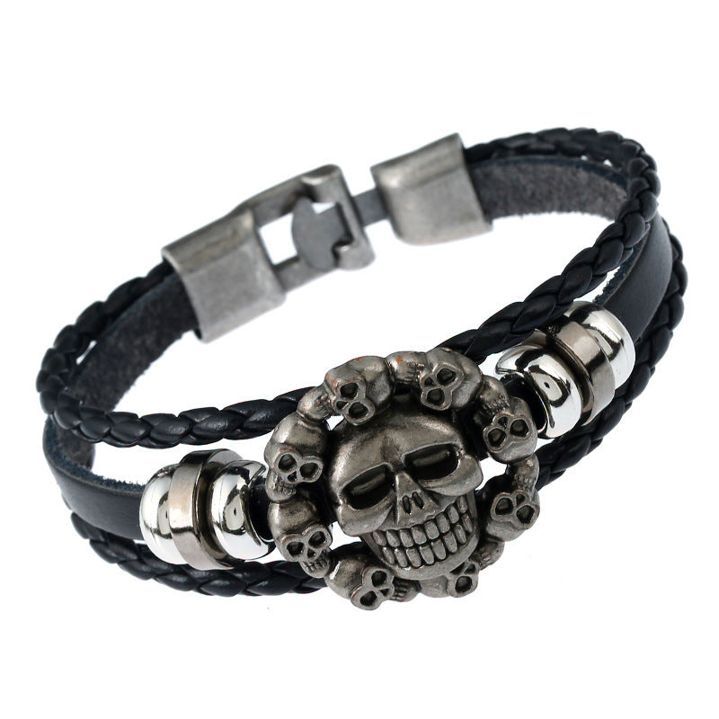 Handmade Leather Braided Bracelet Geometric Design Packed Anniversary Gifting Celebration Present For Business